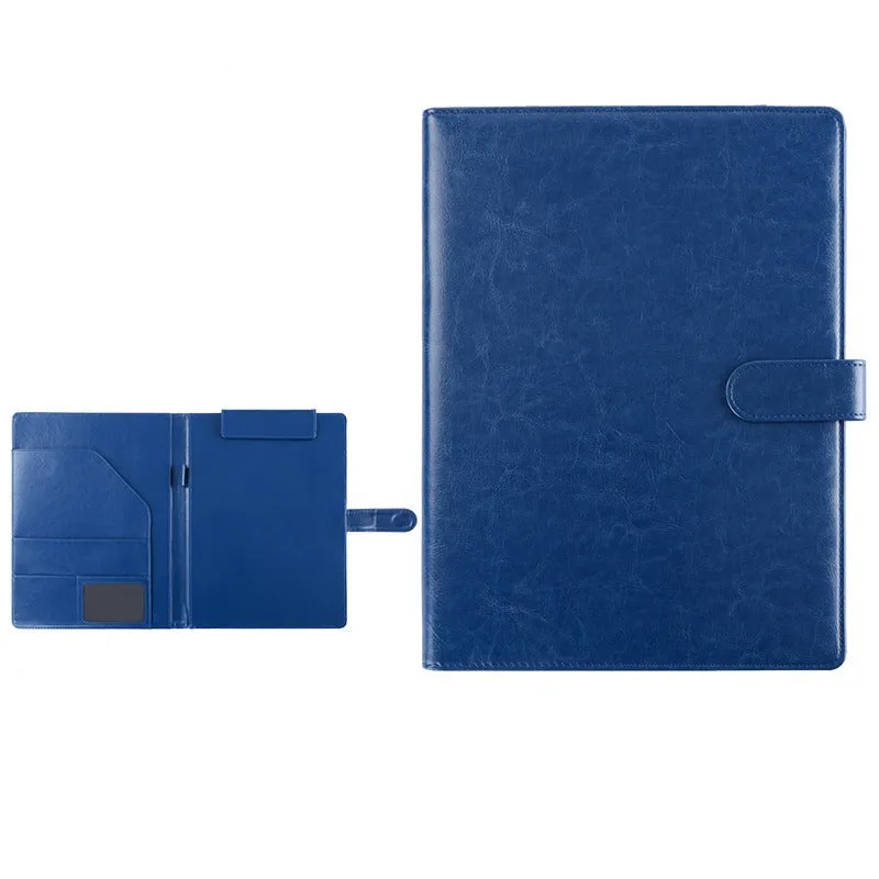 a4 business leather folder logo custom