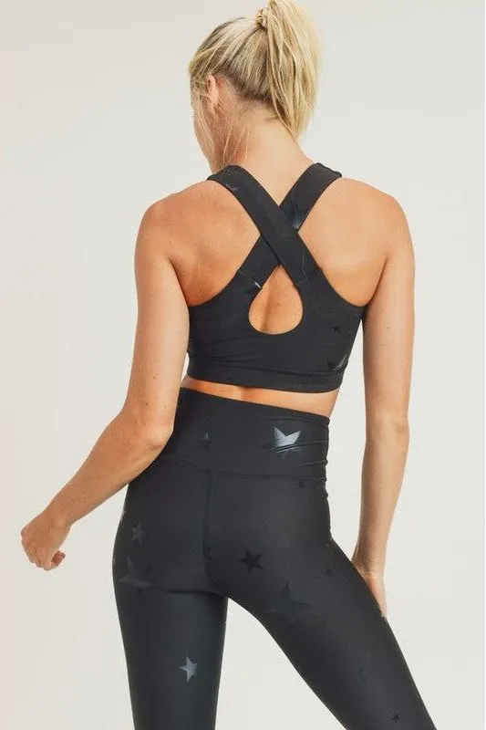 Exclusive Black Star Sports Bra