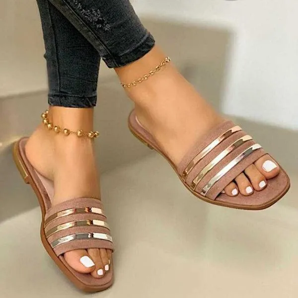 Women Summer Fashion Trend And Comfortable Flat Slippers