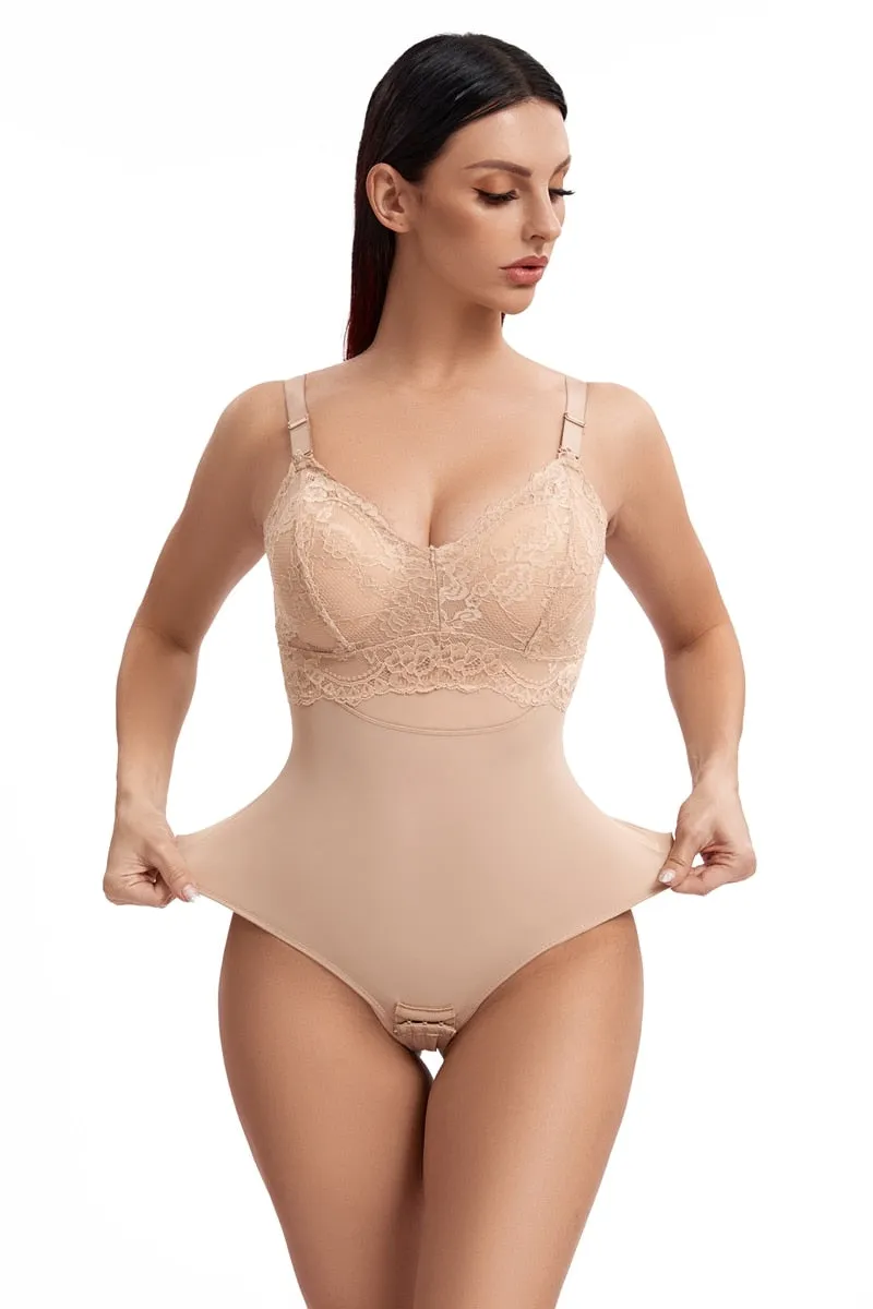 Women's Mesh Lace Padded Seamless Slim Waist Tummy Body Shaper Slimmers